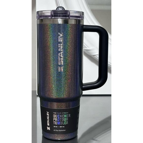 STANLEY QUENCHER PROTOUR FLIP STRAW‎ 30OZ TUMBLER, MIDNIGHT GLITZ - Picture 2 of 5